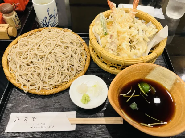 【両国ランチ】日本ばし やぶ久 両国江戸NOREN店で江戸前天せいろ｜猛暑の日でも食べやすい老舗蕎麦