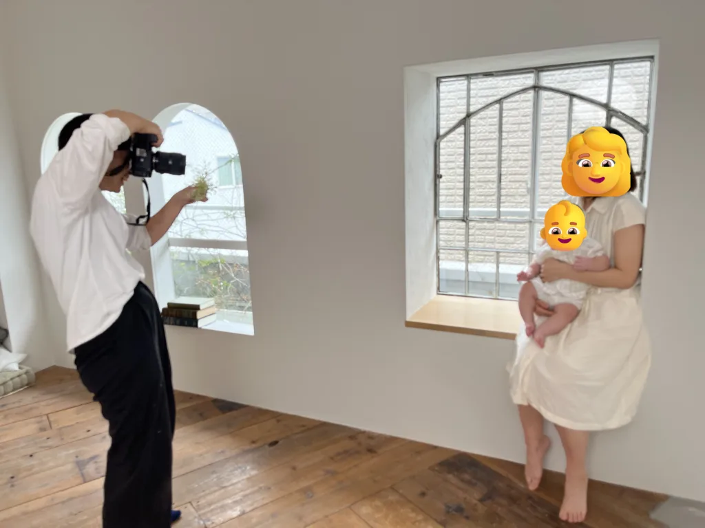 studio Loulouの撮影現場を後ろから撮影したオフショット